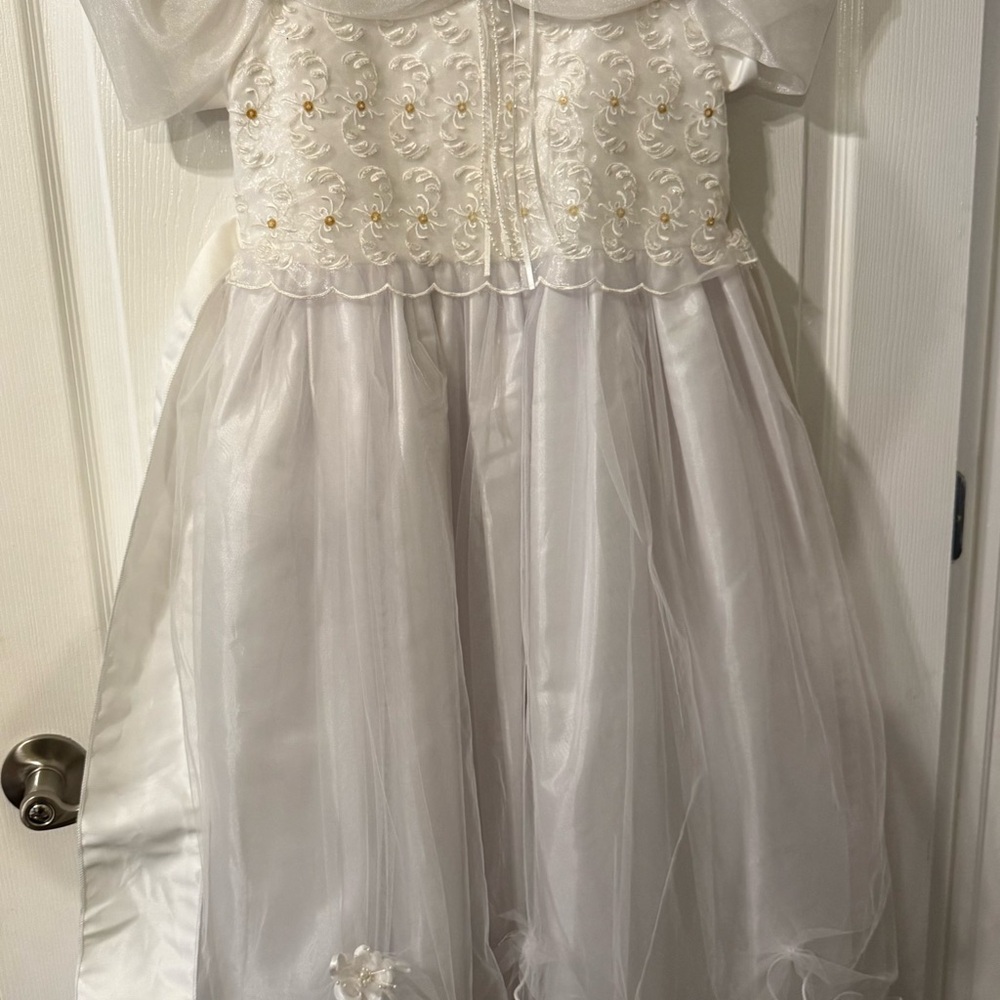 Elegant White Kids Dress